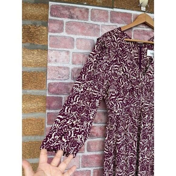 BA&SH Lia Pleated Printed Crepe mini dress size 6 - Picture 6 of 12